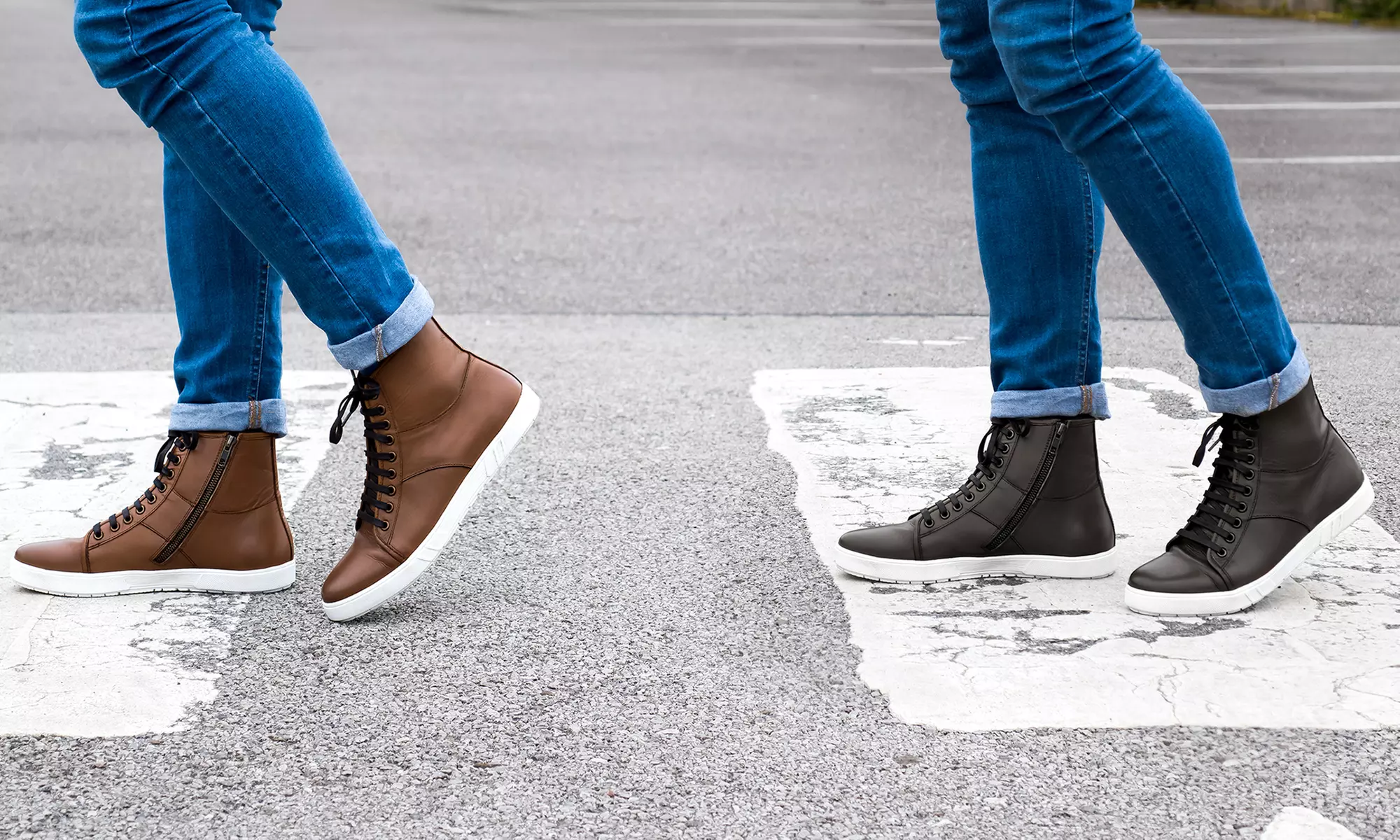 Baskets montantes en cuir Redfoot - Primary Image