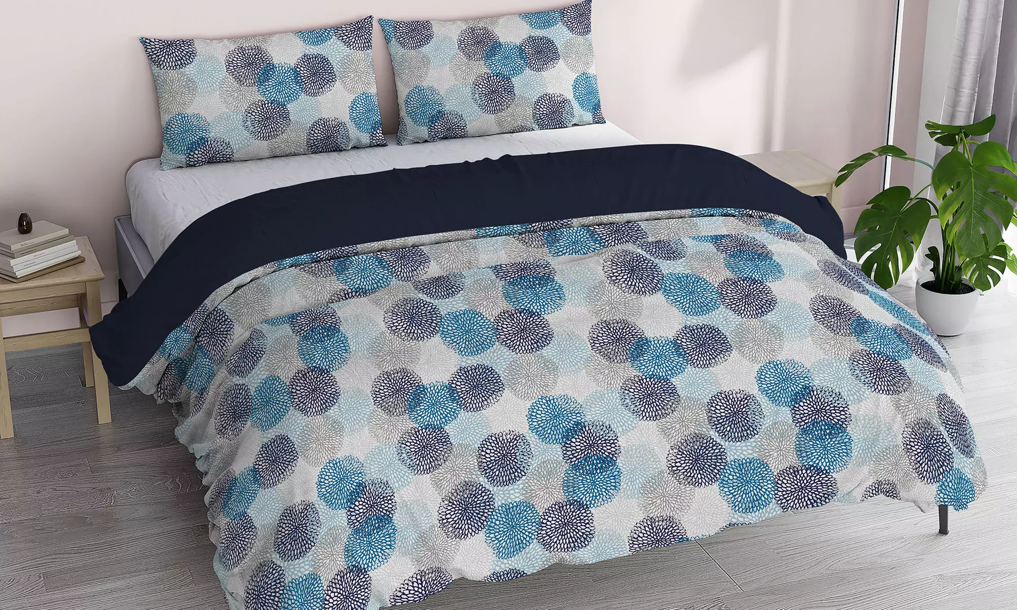 Ensemble de literie fantaisie, effet "peau de pêche"