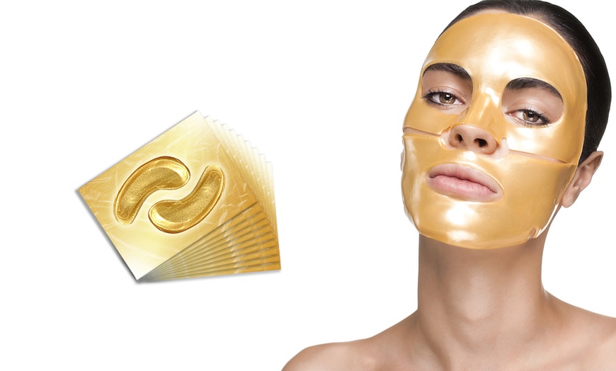 Image 10: 5x, 10x, 20x, 30x oder 60x Crystal Collagen Gold Gesichtsmasken