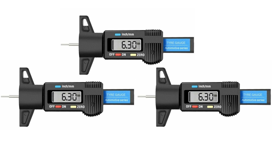 Image 2: One, Two or Three Digital Tyre Tread Depth Gauges