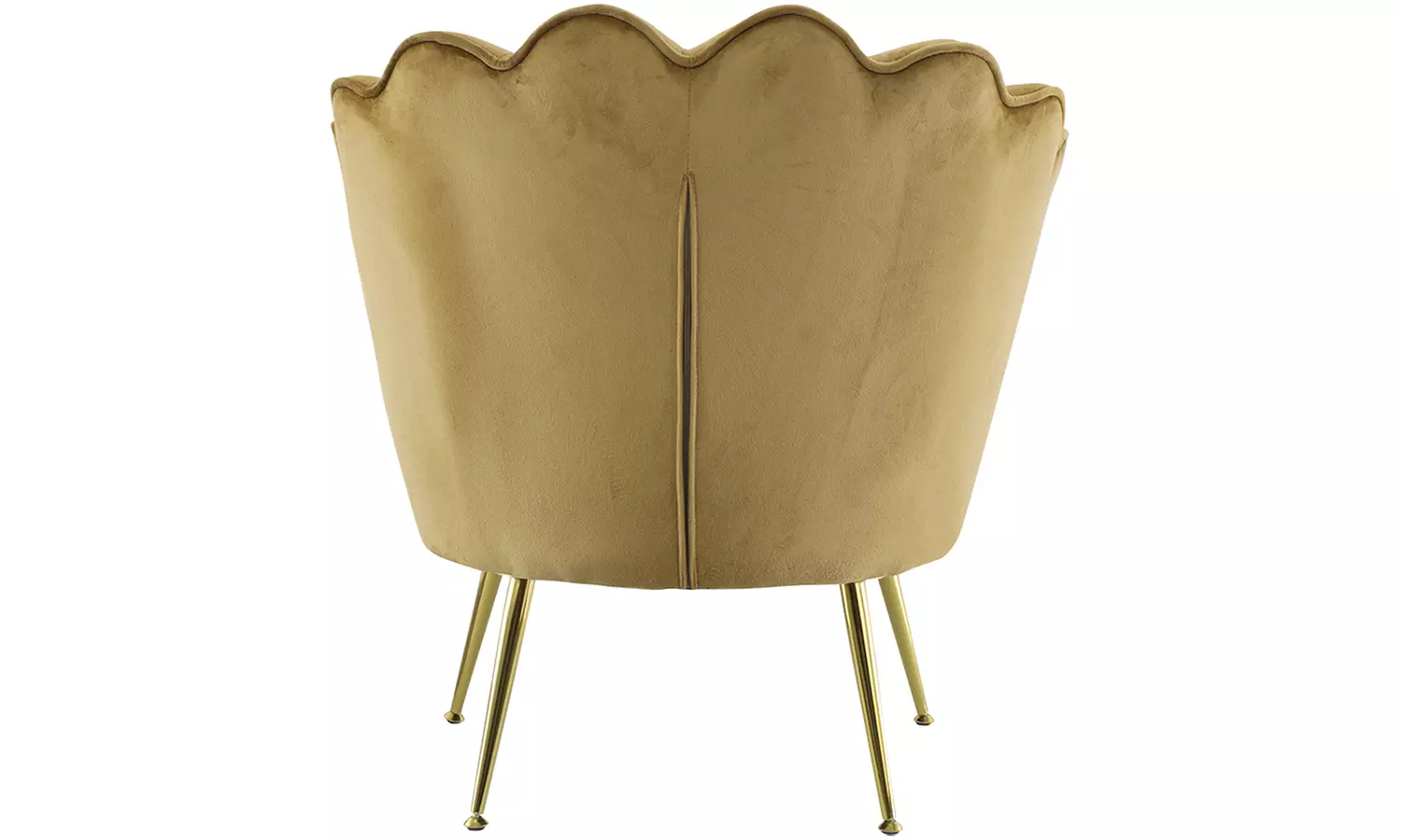 Poltrona con schienale a conchiglia