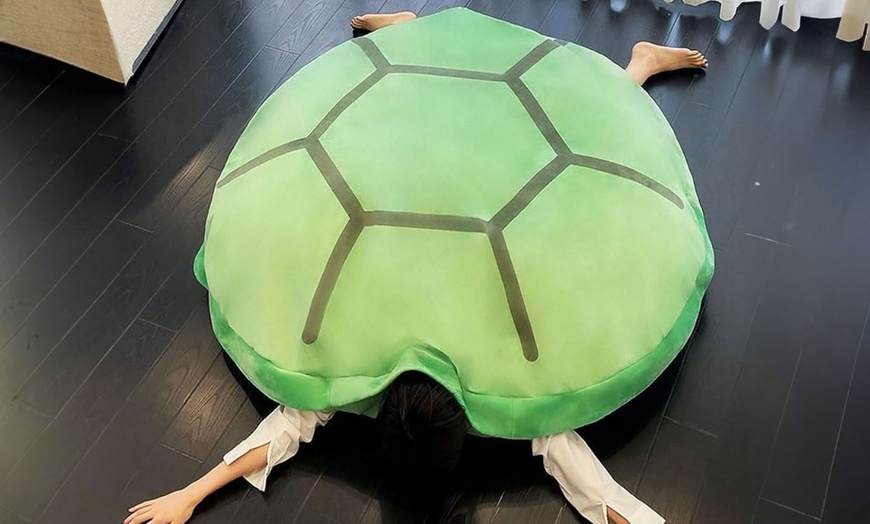 Image 5: Wearable Turtle Shell Plush Toy