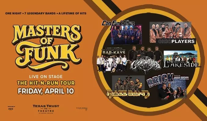 Masters of Funk 2026 The Bar-Kays, The Ohio Players, Dazz Band & More on April 10 at 7 PM