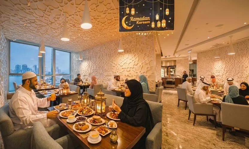 Iftar Buffet with Ramadan Beverages for a Child or Up to 4 Adults