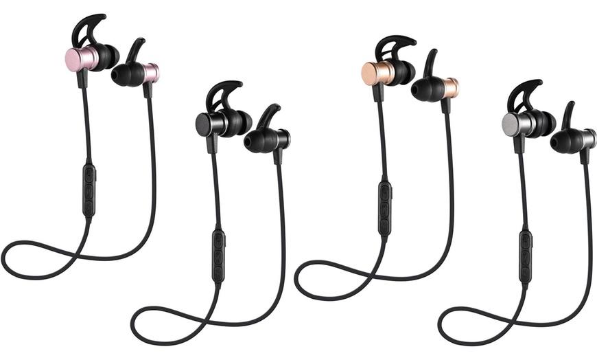 Image 11: Bluetooth Magnetic Earphones