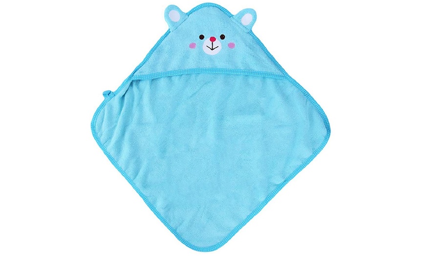 Image 3: Cartoon Hooded Towel for Pets