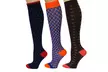 Rexx Women's Patterned Knee-High Compression Socks (3 or 5-Pairs) - Second Medium