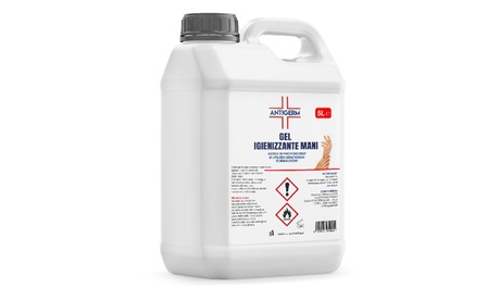 Gel igienizzante per mani Antigerm da 5 L, made in Italy. Spedizione gratuita