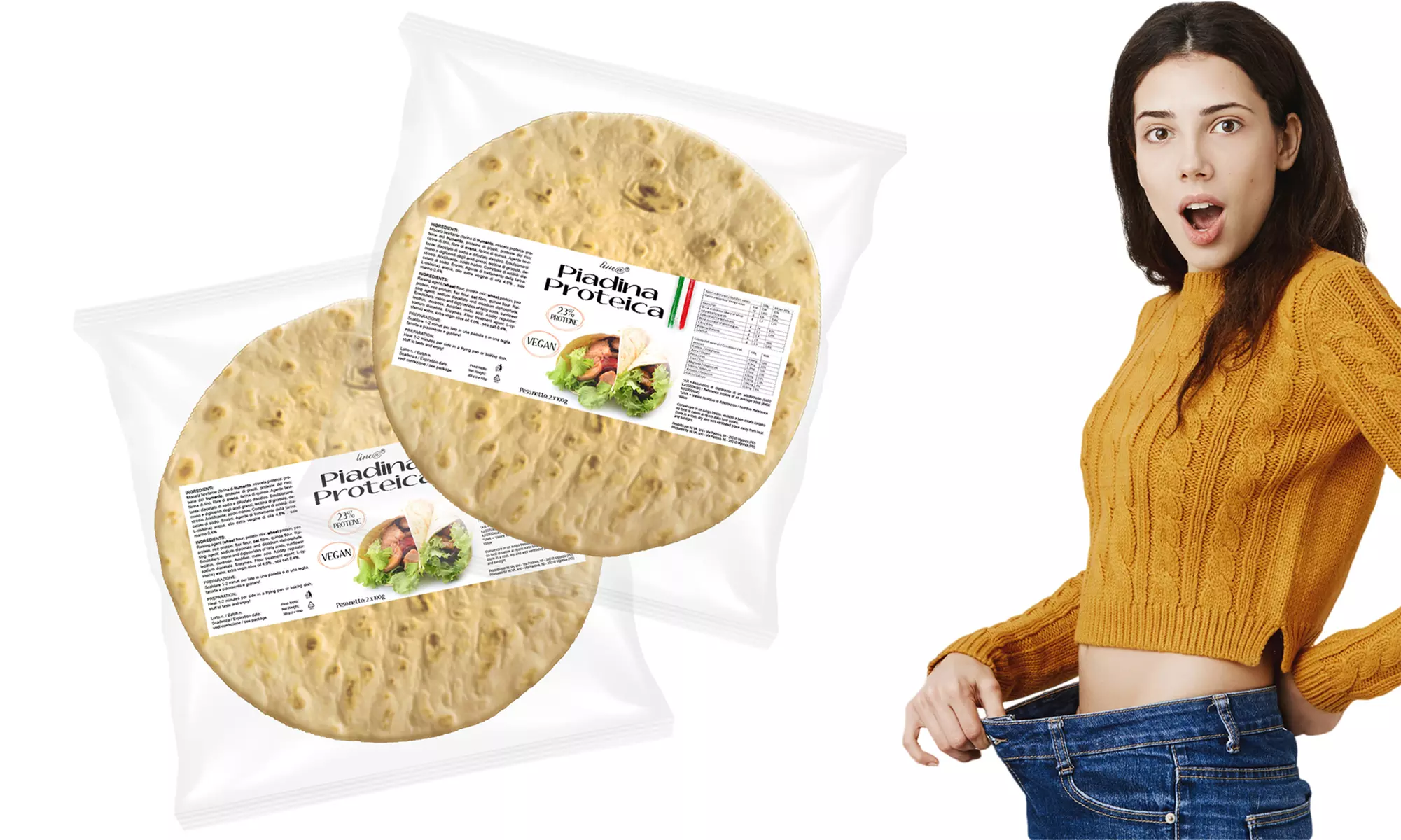 Hasta 12 Maxi Protein piadinas Lineadiet - Primary Image