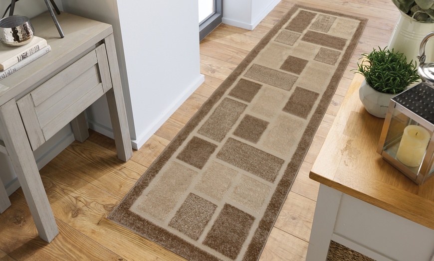 Image 2: Geometric Runner Rug