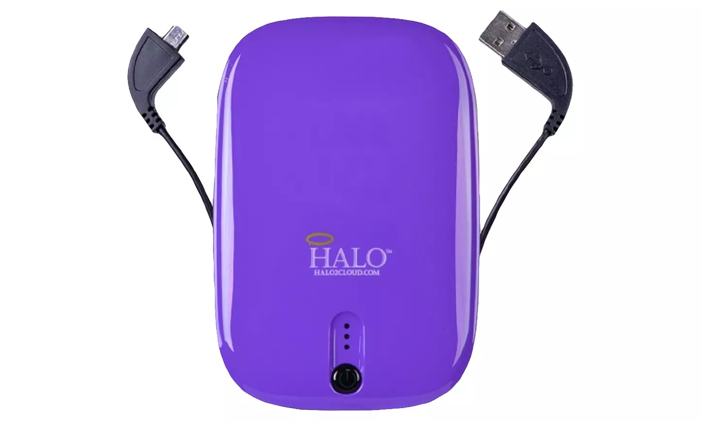 Halo Pocket Power 5,500mAh Portable USB Charger with USB Cable and Interchangeable Micro and Mini USB Tips - Second Medium
