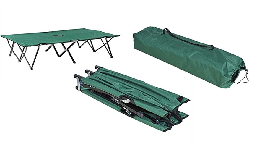 Image 8: Outsunny Double Camping Cot