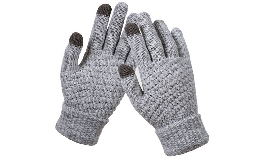 Image 8: Paire de gants en tricot tactiles