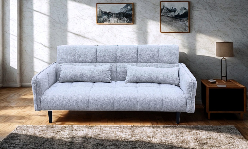 Image 9: DS Living Bello 2 Seater Sofa Bed in Grey or Silver