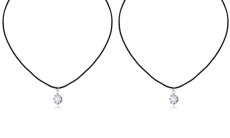 Image 10: Philip Jones Solitaire Choker Necklace with Crystals from Swarovski®