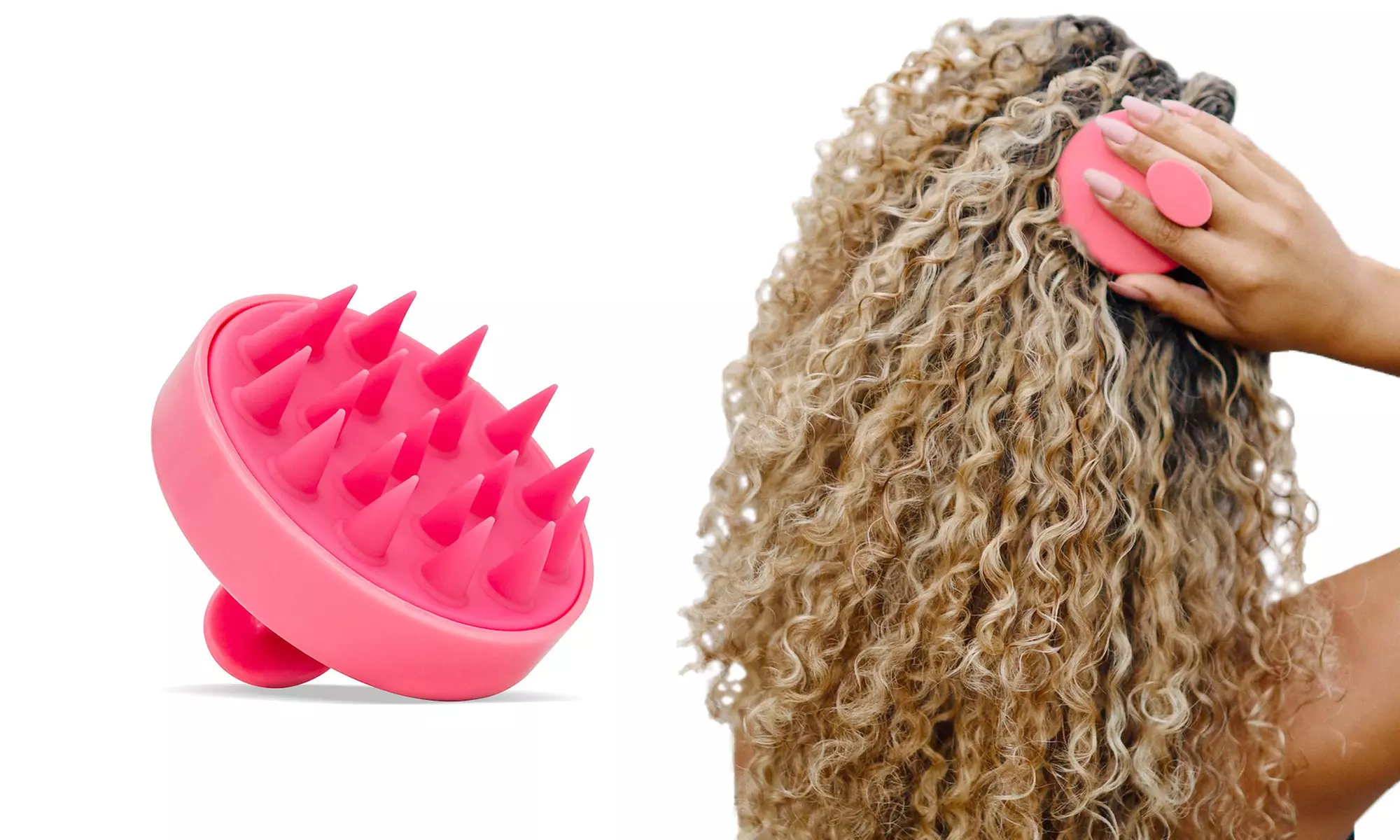 Brosse massante en silicone pour le cuir chevelu - Primary Image