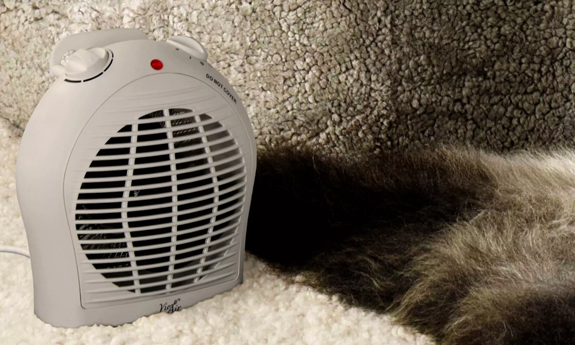 Vie Air 1500W Portable 2-Settings Fan Heater with Adjustable Thermostat - Primary Image