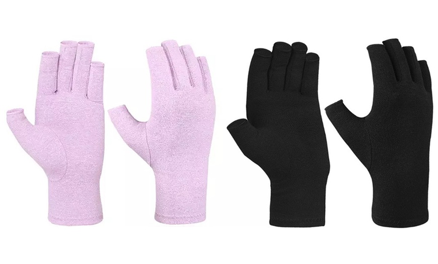 Image 14: Gants sans doigts à compression pour l'arthrite