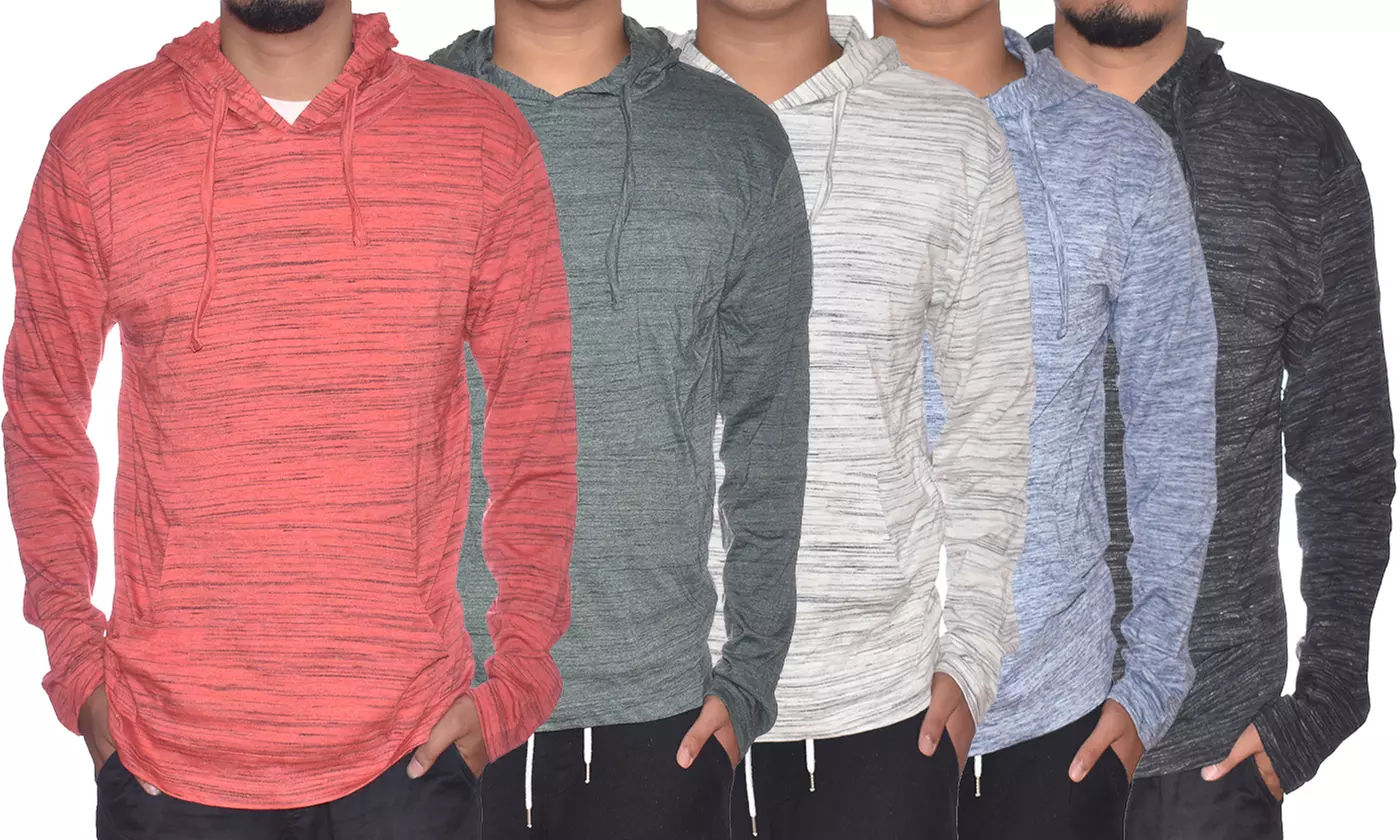 BlackJack Men's Lightweight SpaceDye Hoodie (Sizes S, M, 3XL, 4XL) - Primary Image