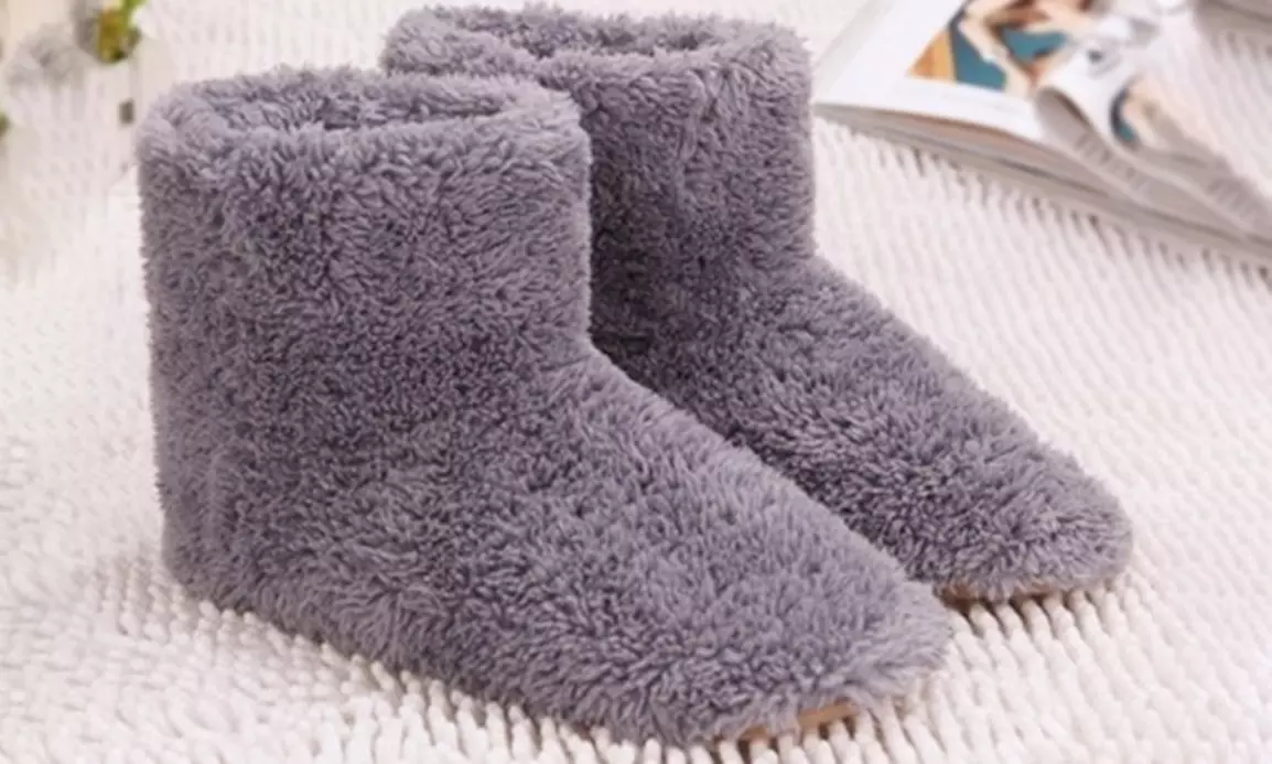USB Electric Plush Heating Shoes