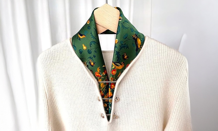 Image 9: Silk Scarf for Women in Five Styles