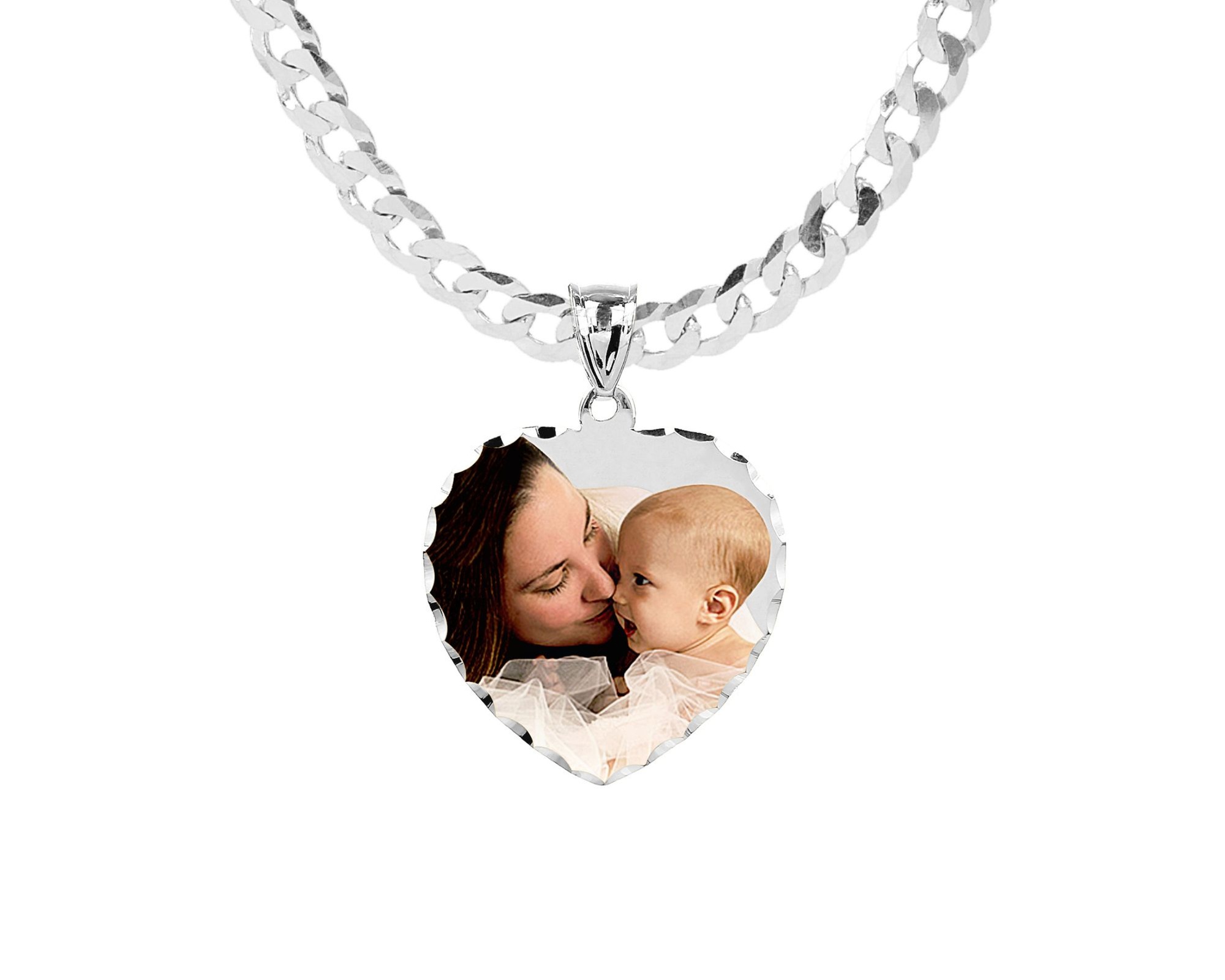 Heart Shaped or Oval Shaped Photo Pendant from MonogramHub
