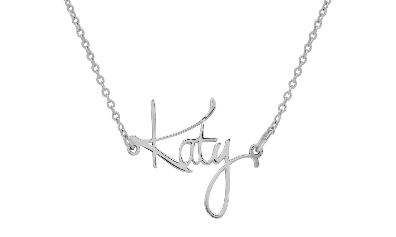 Personalized Silver-Plated or Gold-Plated Script Name Choker from MonogramHub (Up to 82% Off) - Second Medium