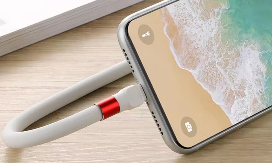 Image 4: Câble de charge 2-en-1 et support pour USB-C ou iPhone