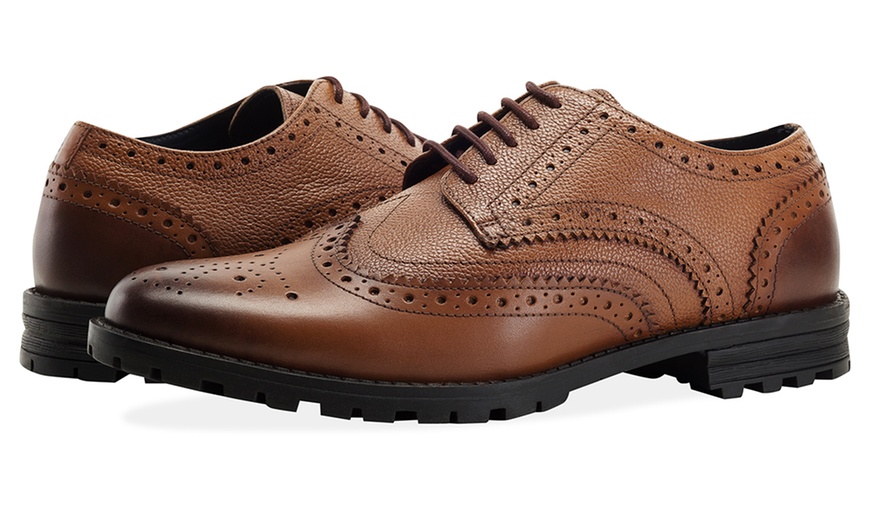 Image 9: Men's Leather Derby Brogues