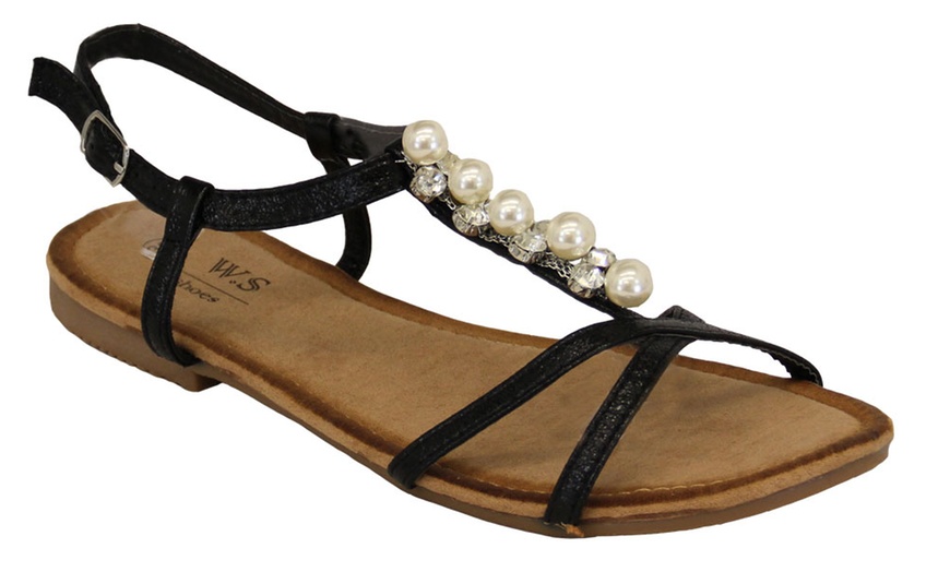 Image 2: Women's Diamante Sandals