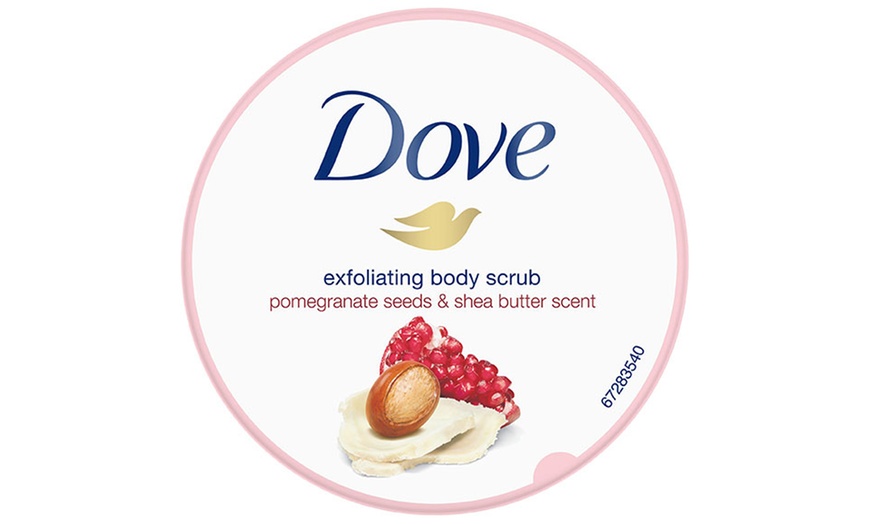 Image 11: One or Two 225ml Dove Body Scrubs