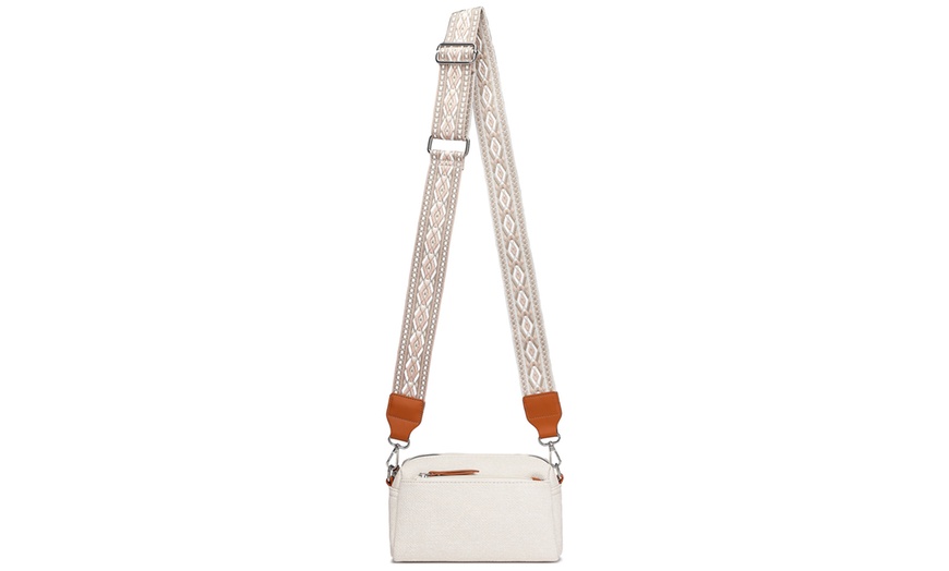 Image 29: Jacquard Strap Water-resistant Crossbody Bag