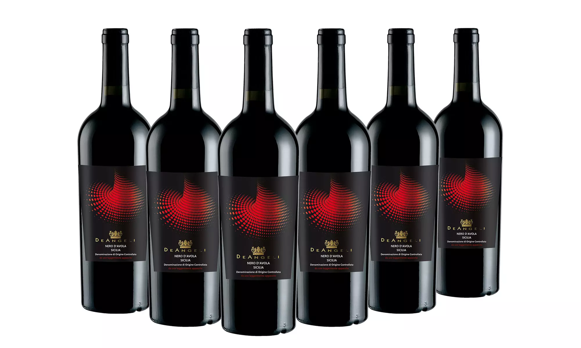 6 ou 12 bouteilles de vin rouge de 750 ml. "Rosso Riserva DOC Terre Sicilianeo" de Cantina De Angeli de 2022 - Primary Image