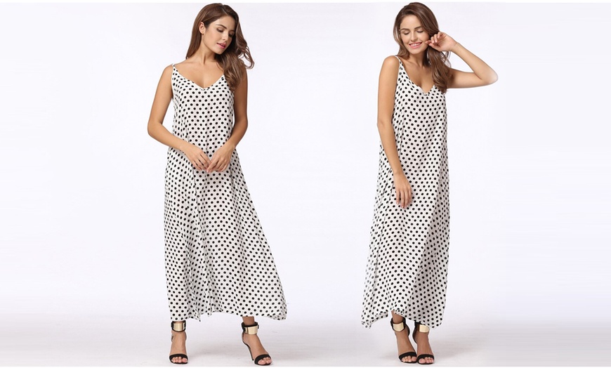 Image 7: Polka Dot Maxi Dress