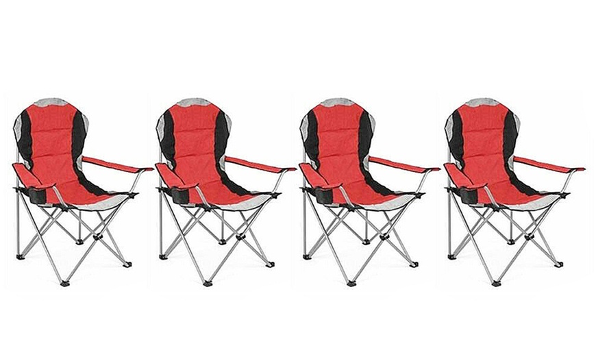 Image 18: Folding Camping Chairs Padded with Cup Holder