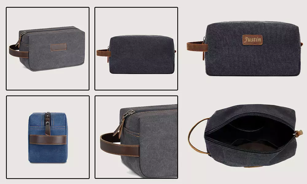 Spersonalizowana męska kosmetyczka z tekstem lub inicjałami