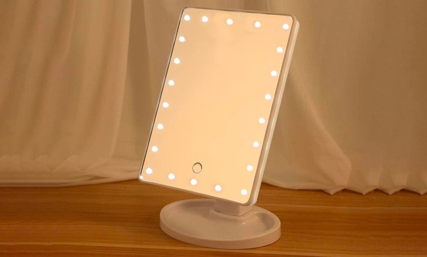 Image 3: Miroir avec commande tactile et 22 lumières LED