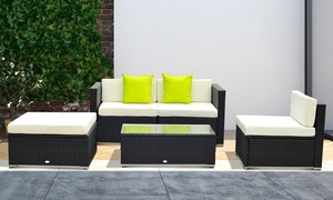  Outsunny Five-Piece Rattan-Effect Furniture Set 