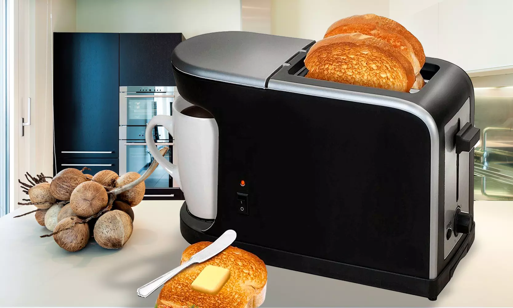 Tostadora y cafetera 2 en 1 - Primary Image