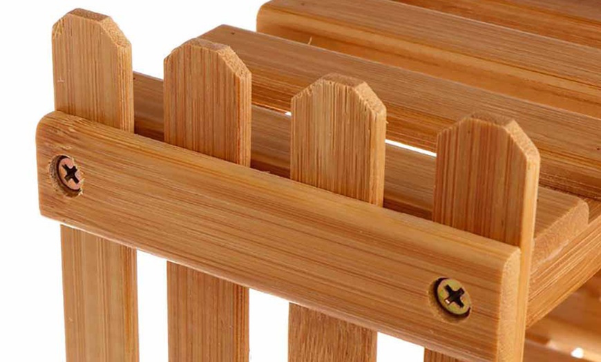 Image 6: Two Tier Multipurpose Wooden Display Shelf