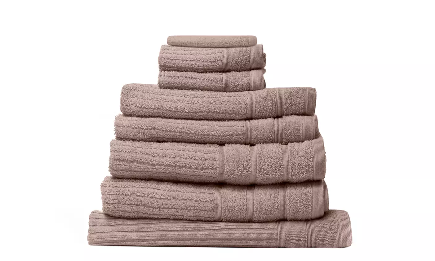 Royal Comfort Egyptian Cotton 8 Piece Towel Pack Granite, White & More