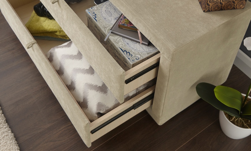 Image 6: Two-Drawer Storage Ottoman in 2 Colours