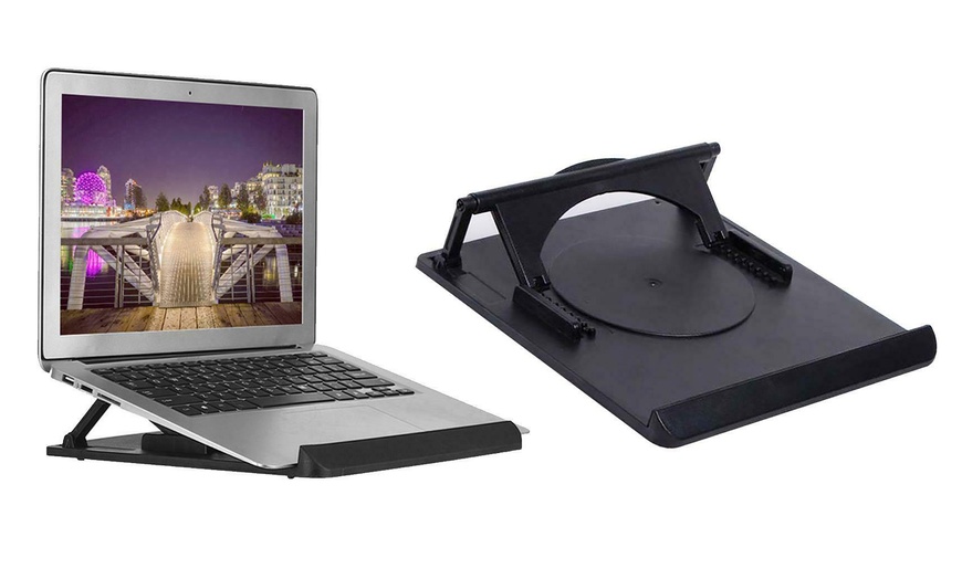 Image 2: 360° Rotating Laptop Table Stand