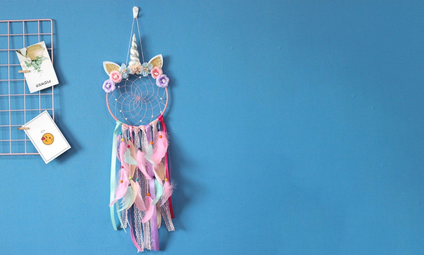 Image 7: One Piece Handmade Unicorn Dream Catcher