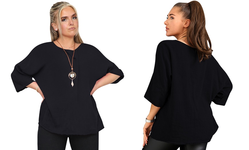 Image 5: Love My Fashions Women's Plain Necklace Tunic Top