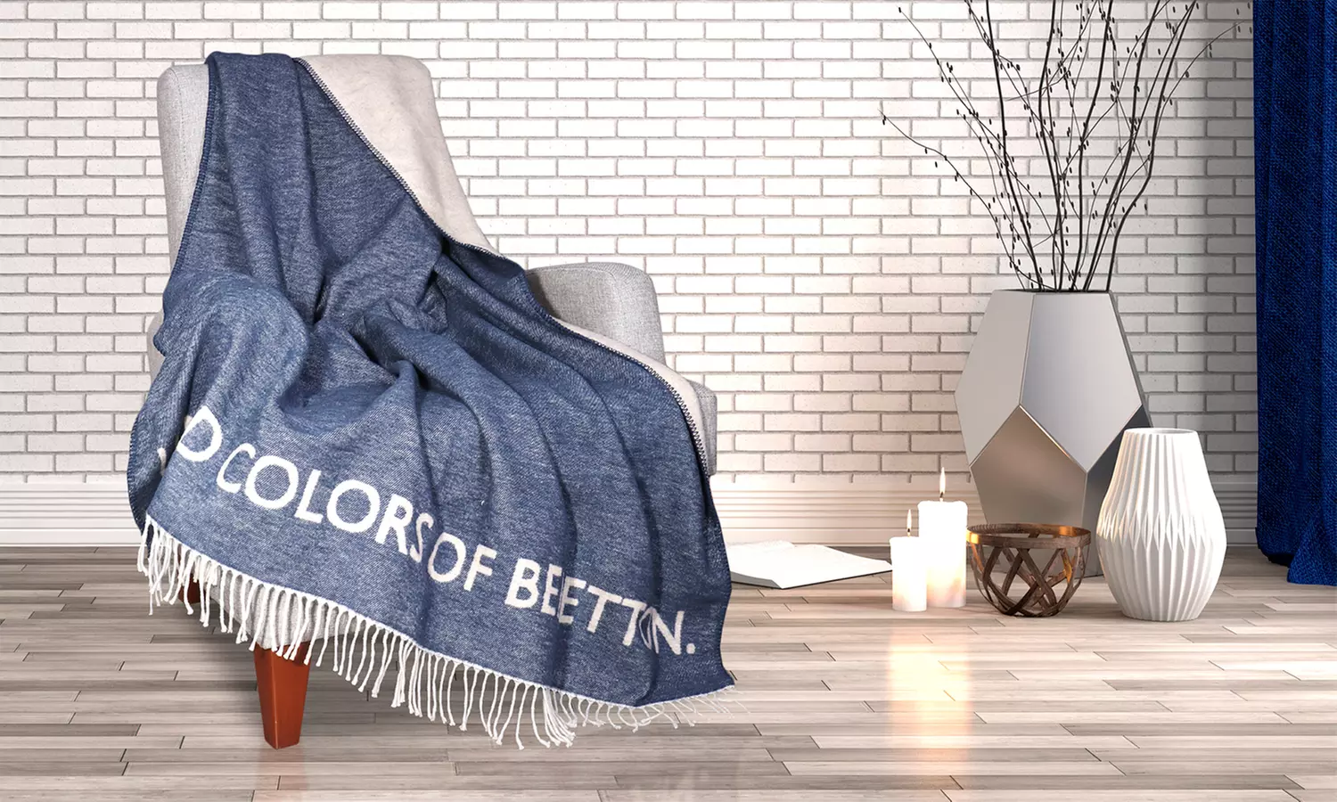 Manta suave de algodón para invierno de Benetton - Primary Image