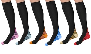 3-Pairs Athletic Compression Socks