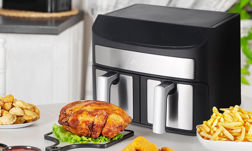 Image 6: Alivio 9L Dual Double Basket Air Fryer