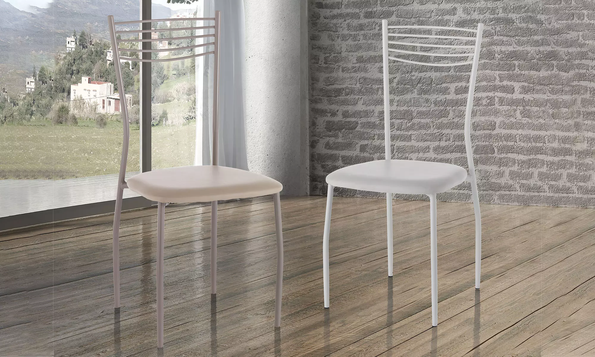 Set 4 sedie Ready, disponibile in 2 colori, con spedizione gratuita - Primary Image