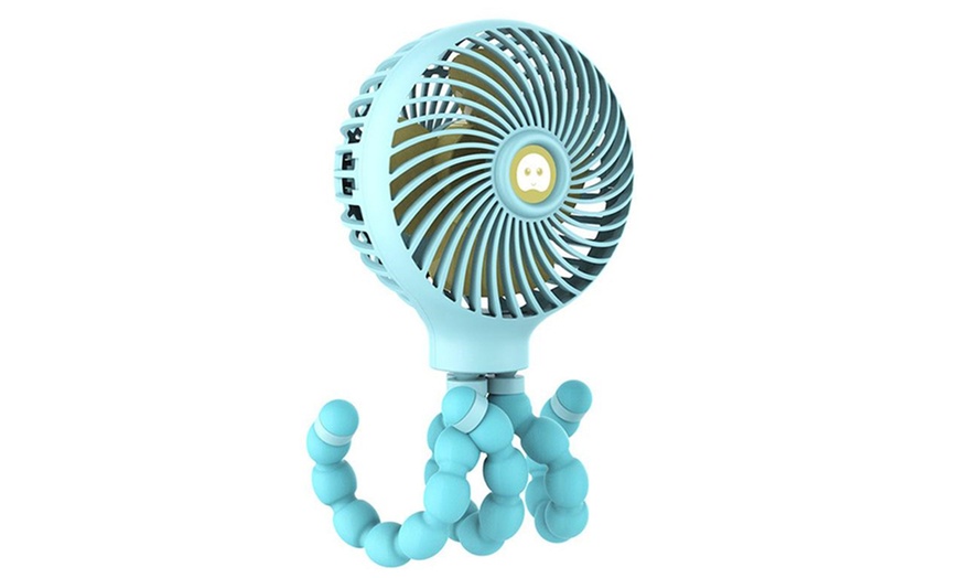 Image 4: Mini Handheld Fan with Tripod